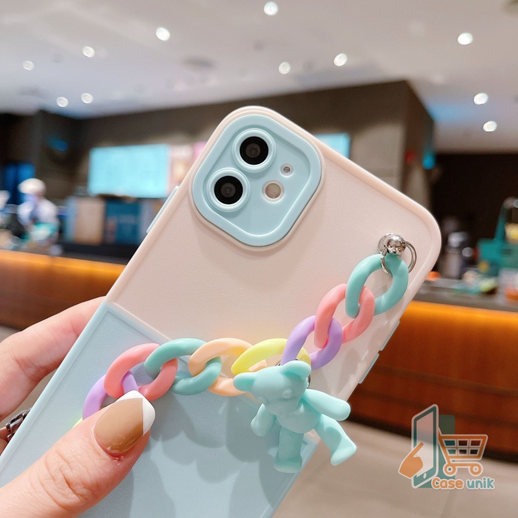 CASE FYP RANTAI BONEKA MACARON PROCAMERA IPHONE 6 6S 6+ 6S+ 7 8 SE 7+ 8+ X XS MAX XR CS4677