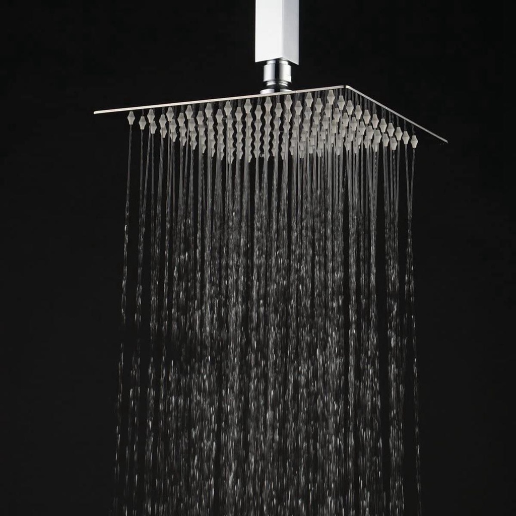 Nickolas1 Kepala Shower Tekanan Tinggi Besar Stainless Steel Overhead Rainfall Keran Air Nozzle