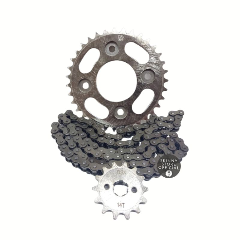 CKD (420-14T-35T/37T) Paket Gear set motor Honda karisma - Supra X 125 - Blade - Revo Absolute - Sup