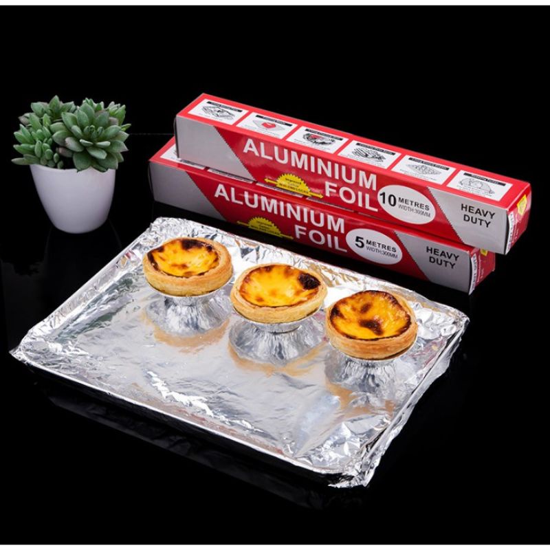 Aluminium foil wrap roll heavy duty alas barbeque alumunium kertas baking silpat alas panggang spuit 4b dekorasi kue topper alas adonan butterfly bola emas