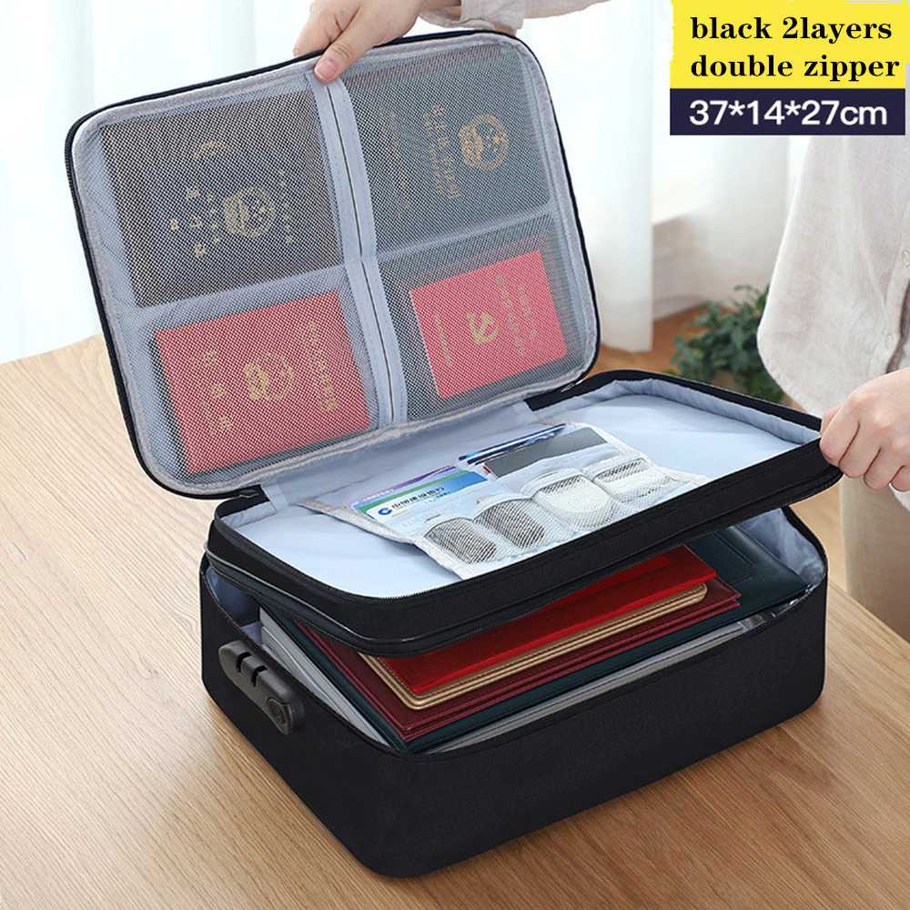 BOX Tas Gadget Organizer Travel Bag Double Zipper Password Lock KA49