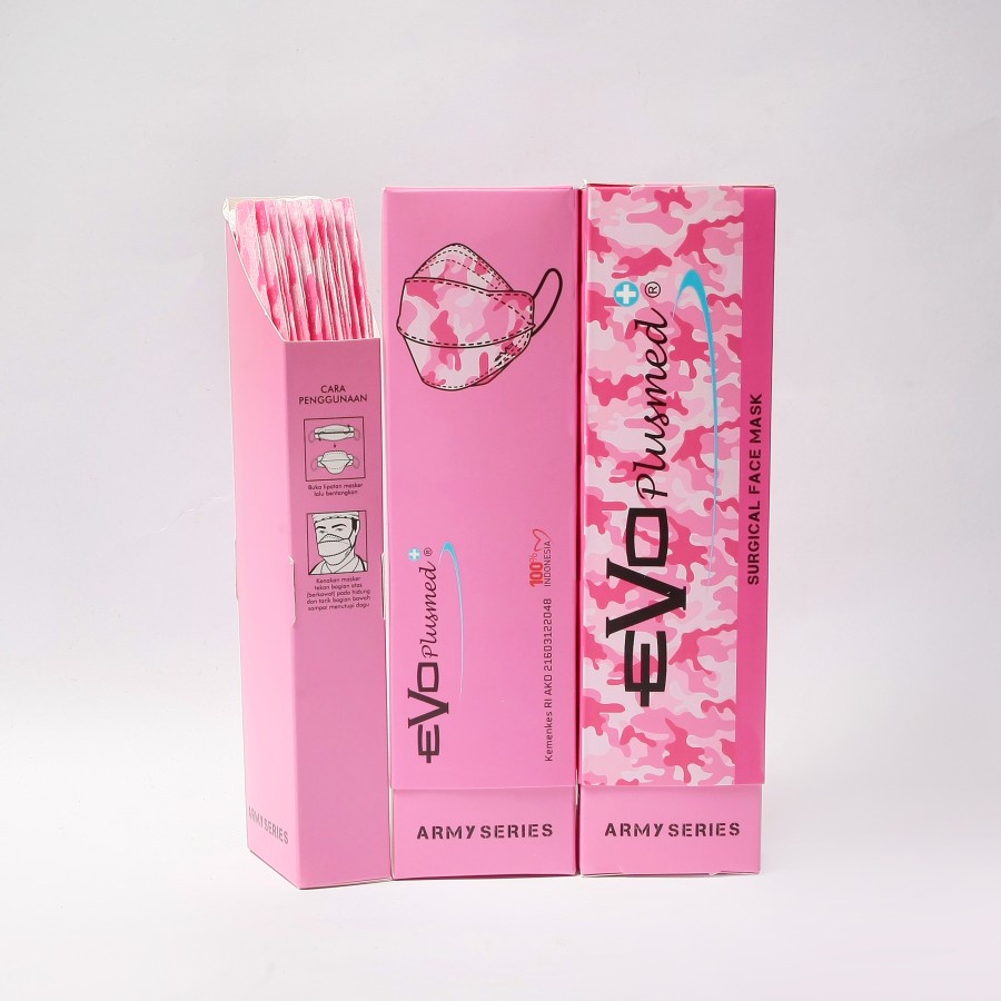 Masker Medis Camo 4ply EVO Plusmed 4D Army Series