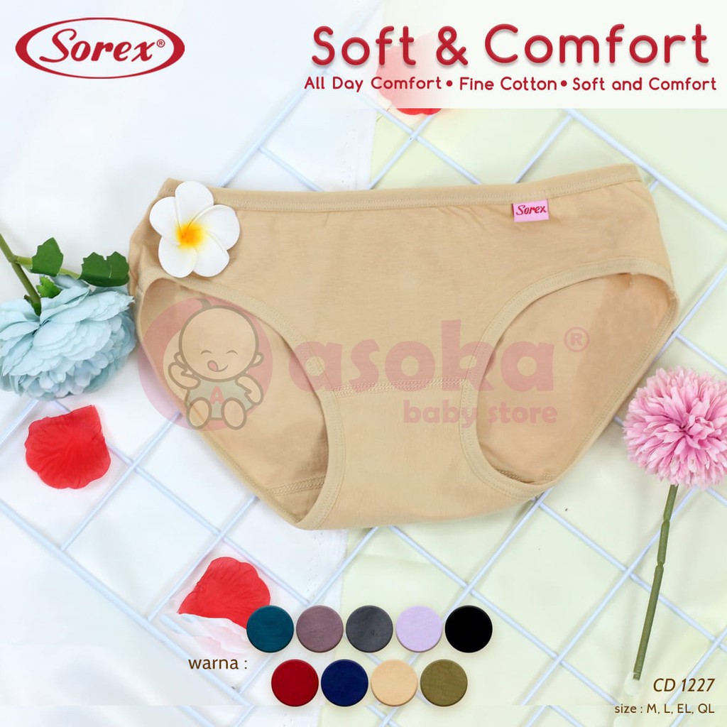 Sorex Cd Mini Basic Celana Dalam Wanita 1227 Katun Mix ASOKA