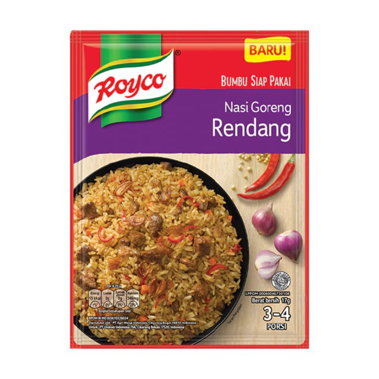 

ECER Bumbu Royco Nasi Goreng Rendang Bumbu Masak Instan Praktis - 17gr