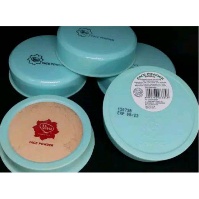 `ღ´ PHINKL `ღ´ 【v】【i】【v】【a】 Viva bedak tabur bulat hijau loose powder hasil natural