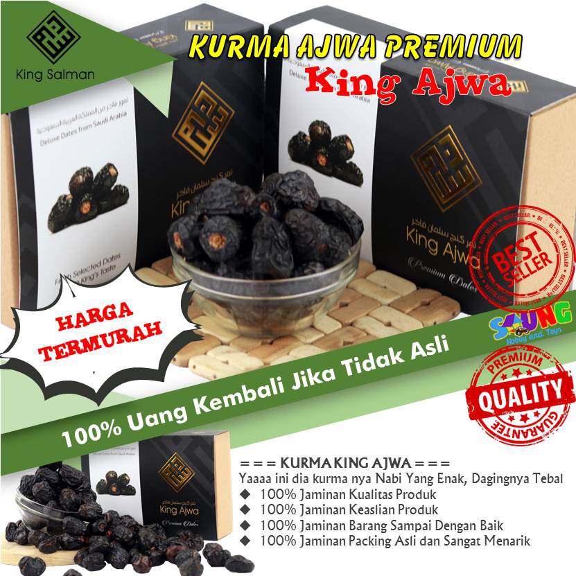 

KURMA AJWA PREMIUM ORIGINAL BEST SELLER KURMA KING SALMAN - KURMA ENAK MURAH BERKUALITAS