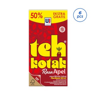 PAKET 3 PCS Teh  Kotak  Teh  Rasa Apel Produk Ultra Jaya 