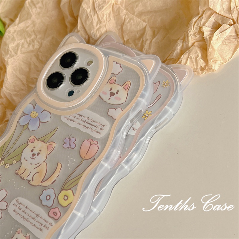 IPhone 14 13 12 11 Pro Max X XR Xs Max 8 7 6 6s Plus SE 2020 Soft Case Transparan Desain Telinga Kucing Untuk