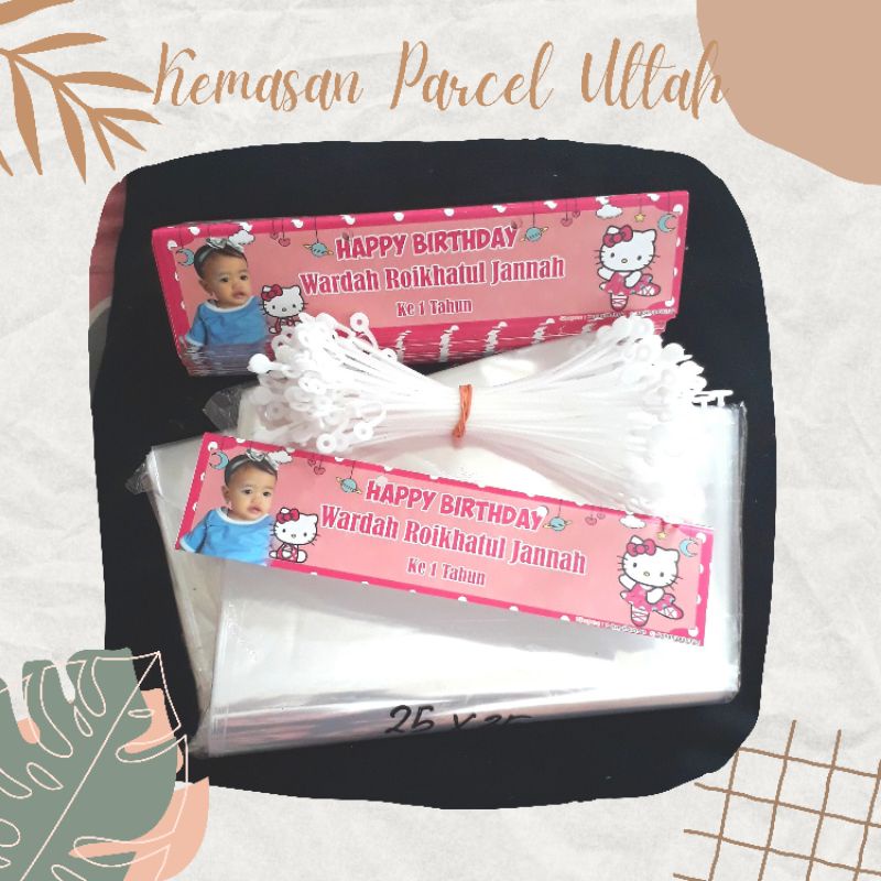 (minimal 30pcs) hangtag snack / plastik bingkisan / kemasan snack ulatah / kemasan snack custom