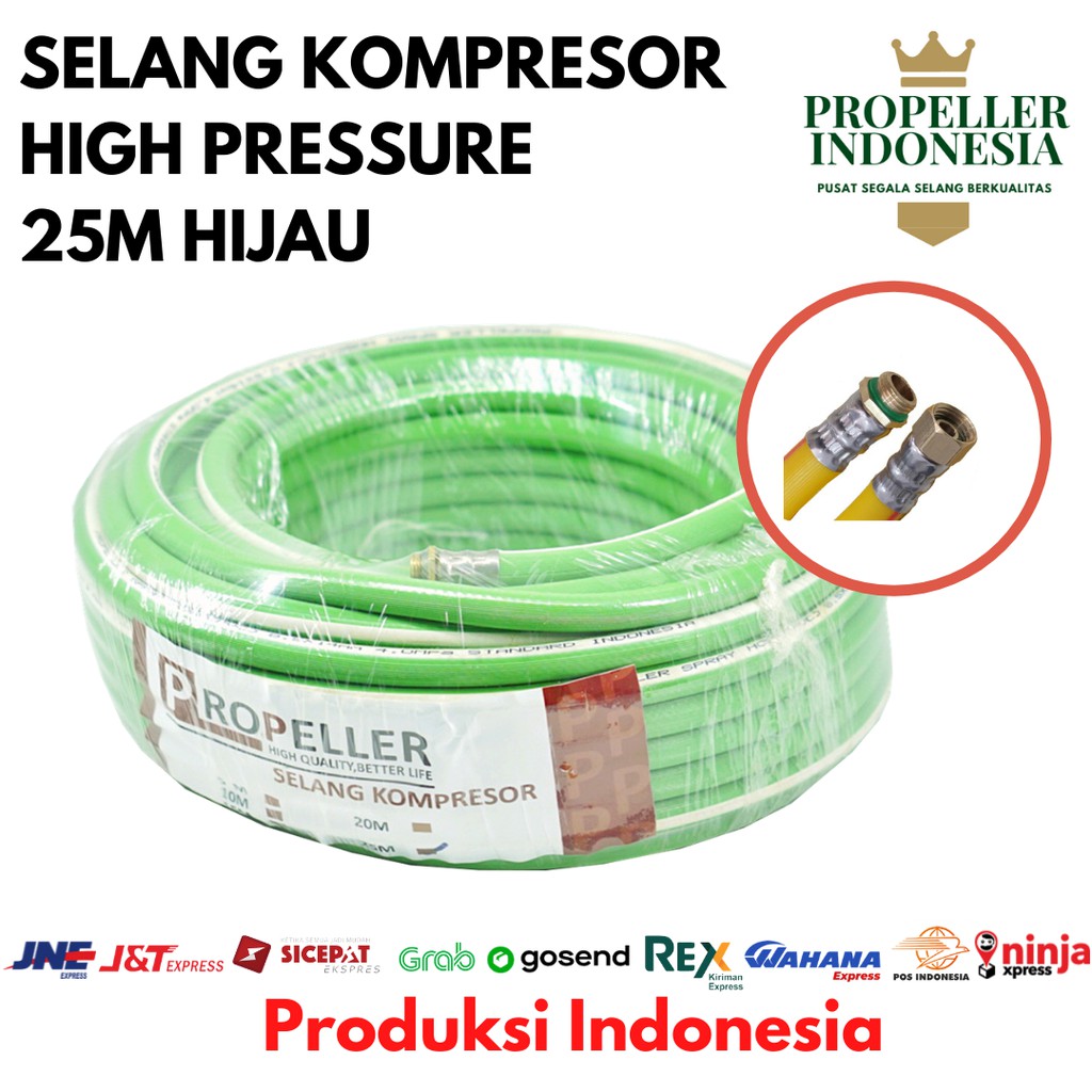 Selang Paket Kompresor Hijau 25 Meter hose Selang Kompresor Air Selang Kompresor Angin