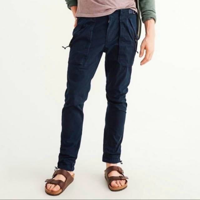 Celana Jogger Cargo Abercrombie and Fitch Paratrooper Original