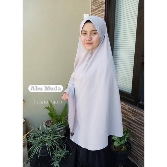 [HUSNA COLLECTION] Jilbab Jumbo Non Ped / Khimar Jumbo Tanpa Ped / KERUDUNG JUMBO