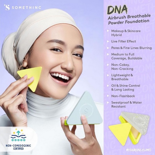 SOMETHINC DNA Airbrush Breathable Powder Foundation Makeup -  BEDAK PADAT