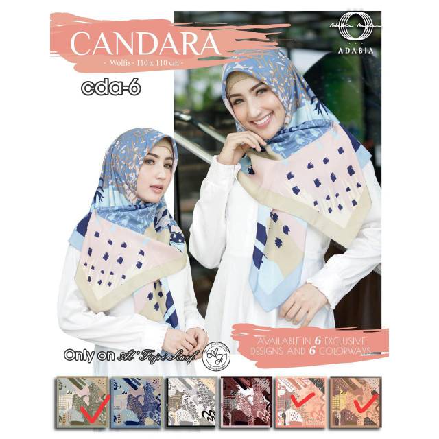Candara by adabia hijab kerudung segi empat