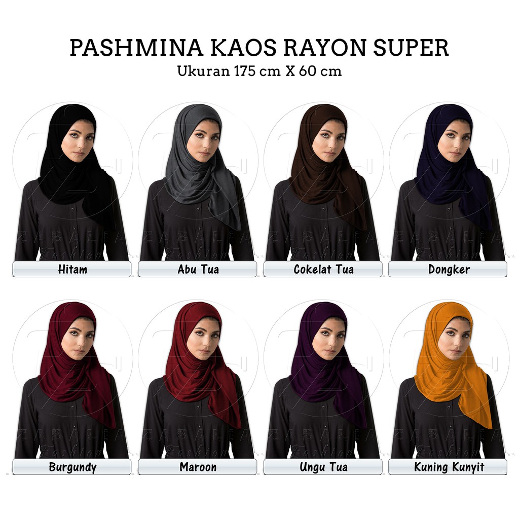 TERLARIS Pashmina Kaos Polos Kaos Rayon Super Shopee Indonesia