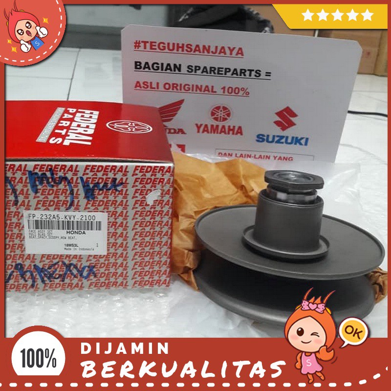 Pulley Belakang Set Honda Beat Spacy Honda Scoopy ( Karburator ) Original Sparepart Motor Murah