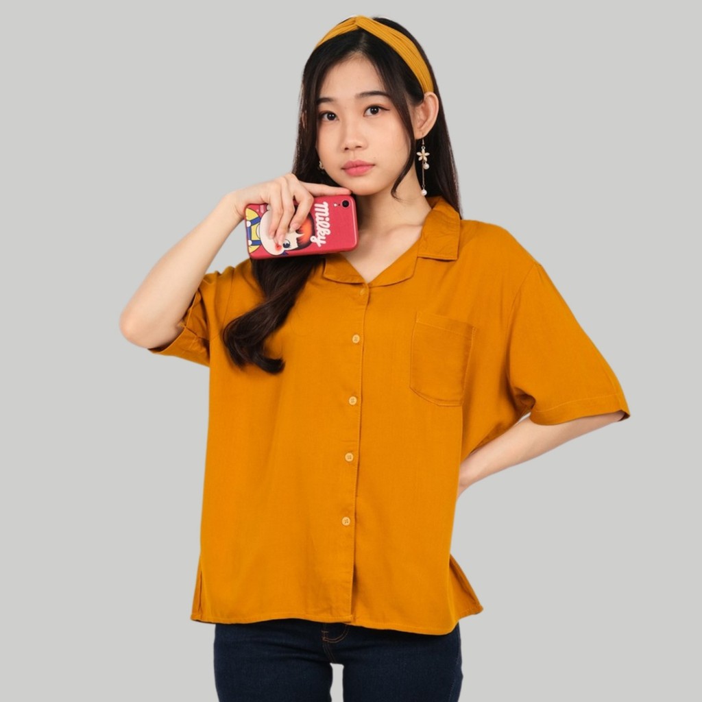 Monellina 90182 Kemeja Wanita Lengan Pendek-5