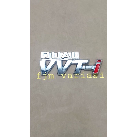 EMBLEM MEREK LOGO LAMBANG TULISAN SEMUA MOBIL DUAL VVTI DUAL VVT-i AVANZA CALYA RUSH AGYA E G VELOZ 