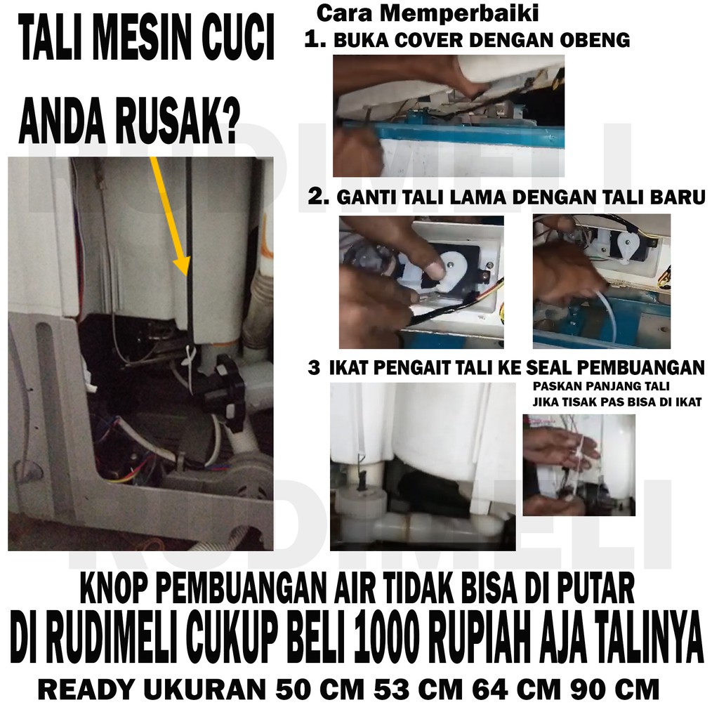 TALI KAWAT TARIKAN PEMBUANGAN AIR MESIN CUCI 2 TABUNG/TALI TARIKAN PEMBUANGAN MESIN CUCI