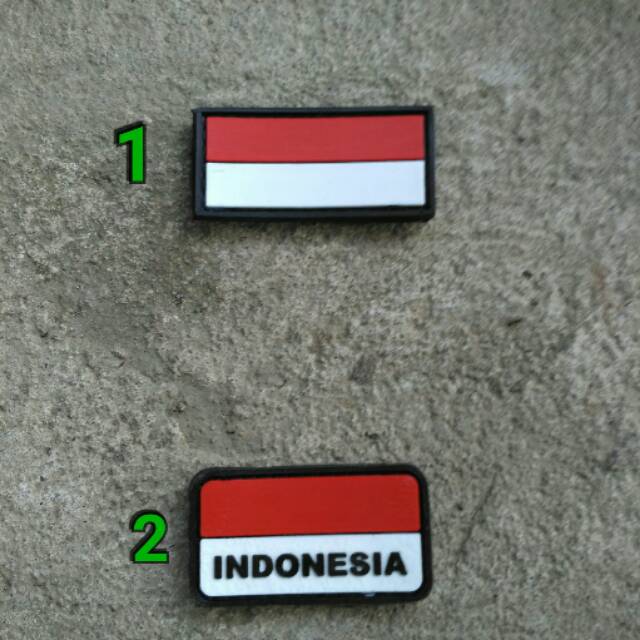 Patch rubber bendera indonesia kecil