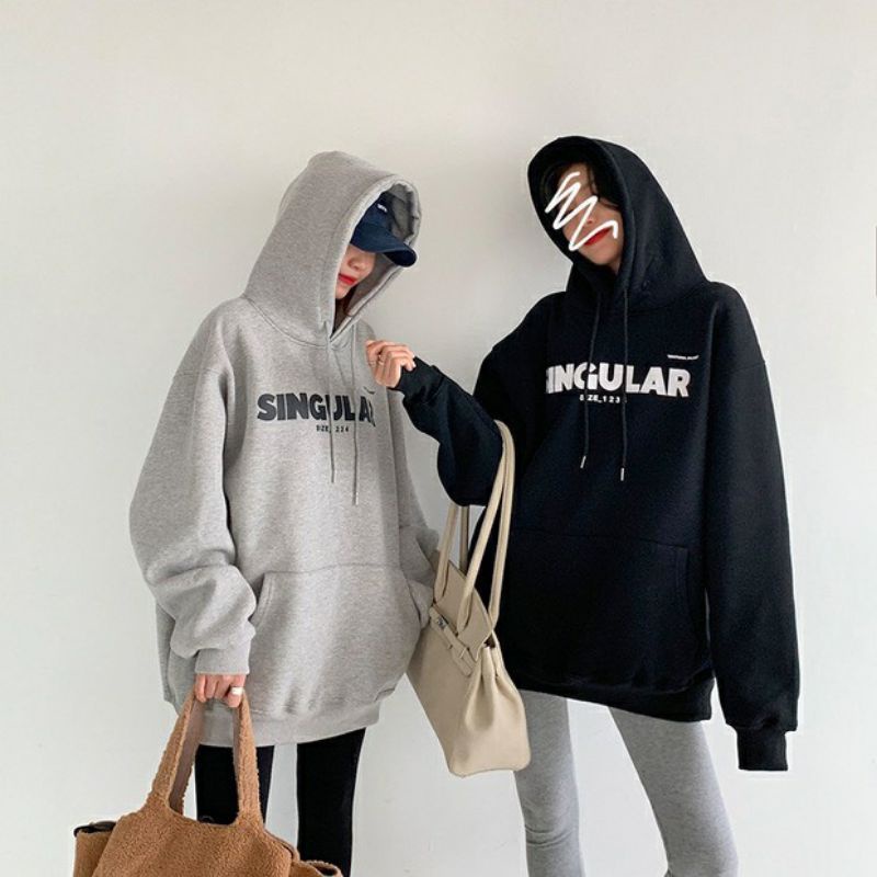 Hoodie SINGULAR (S M L XL 2XL 3XL 4XL 5XL 6XL) Jaket Jumper Emotional Balance Korean Harajuku Urban Style OVERSIZE Jumbo Unisex