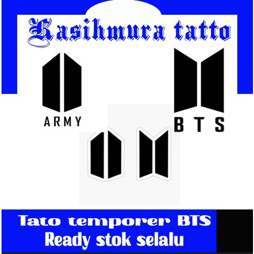 Tato temporer bts aesthetic simple untuk lengan tangan paha dada pinggang punggung leher anti air wa