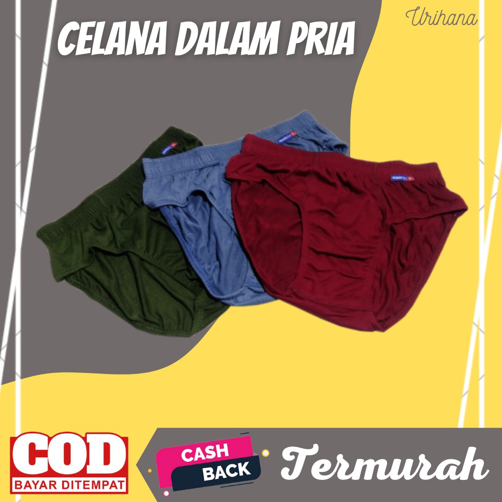 Celana Dalam Pria Cowok Dewasa Sempak Pria Cowok CD Pria Cowok Jumbo Murah Katun Nyaman Ukuran L XL