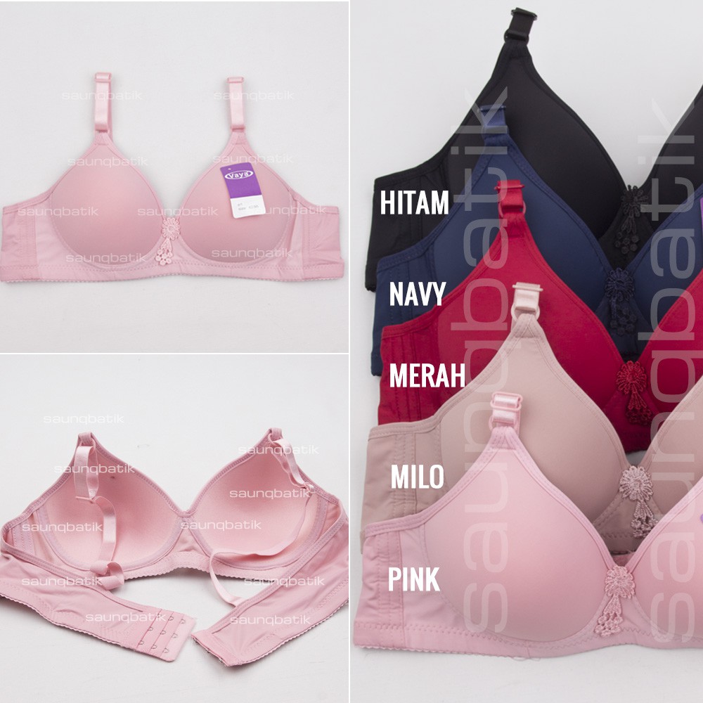 BH VAYA 710 SIZE 36-42 BRA TANPA KAWAT KAIT 3 PAKAIAN DALAM WANITA