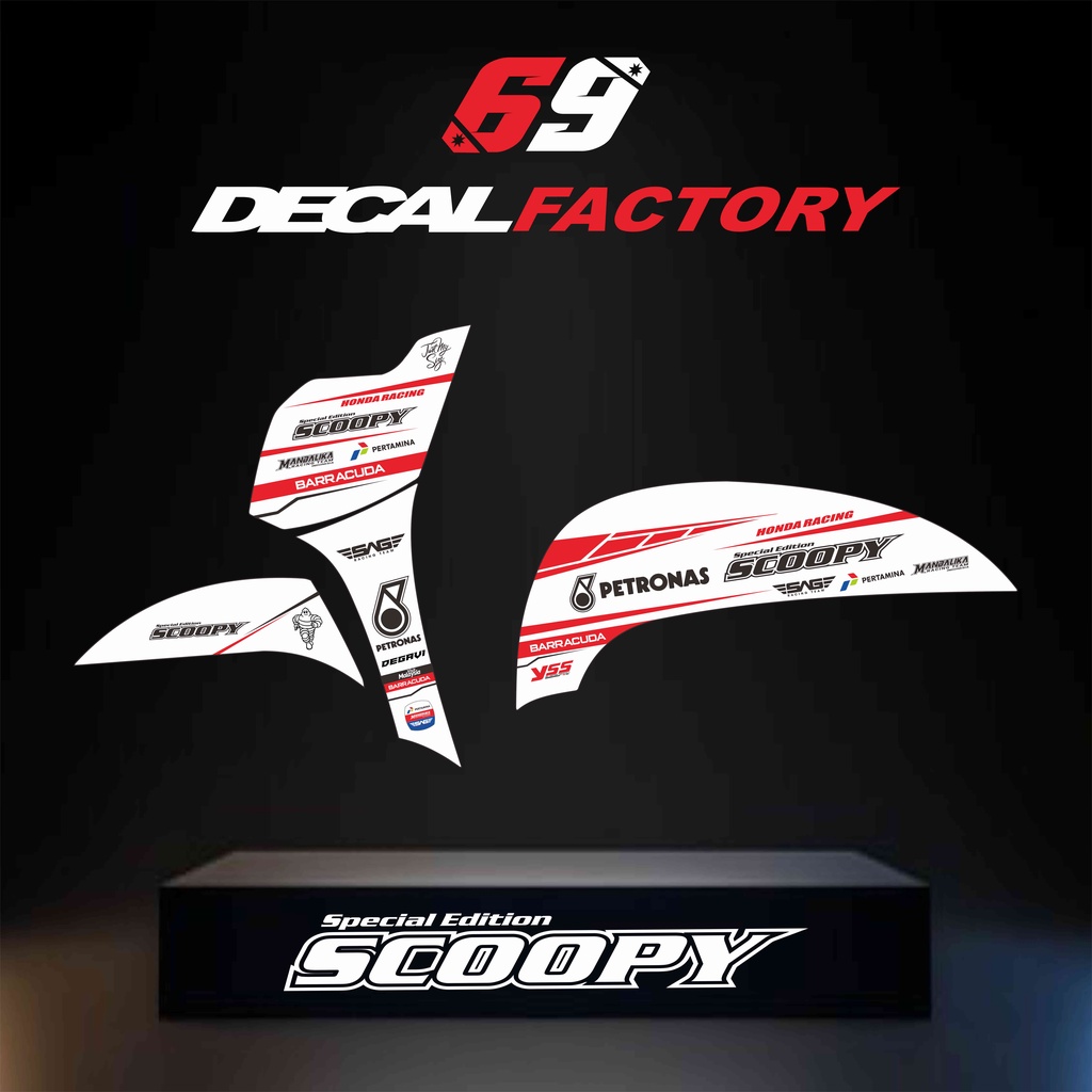 Striping SCOOPY 2017-2020 Motif Petronas NEW