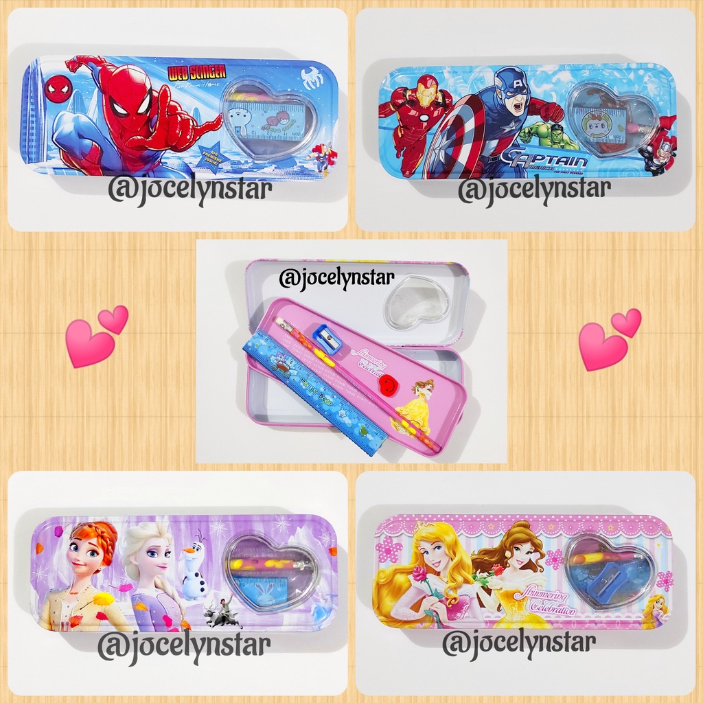 

Tempat pensil kaleng/ Kotak pensil / pencil case / kotak pensil karakter