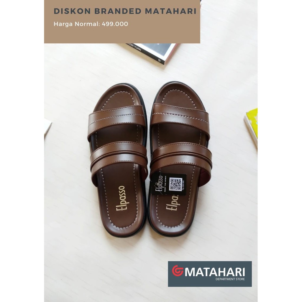 sandal pria kekinian casual sepatu pria kulit murah SANDAL SLOP  BAN 2 PRIA ELPASSO Brand Mall