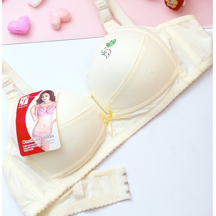 BEE - Bra Bh Wanita Polini Bh Busa Pakaian Dalam Wanita Bahan Lembut A95