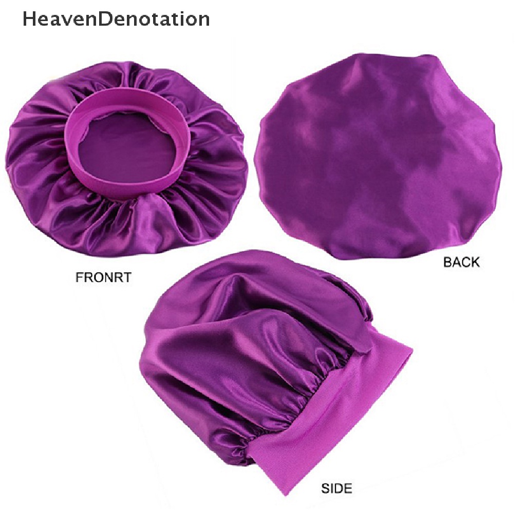 [HeavenDenotation] Fashion Big Size Satin Silk Bonnet Sleep Night Cap Head Cover Bonnet Hat
