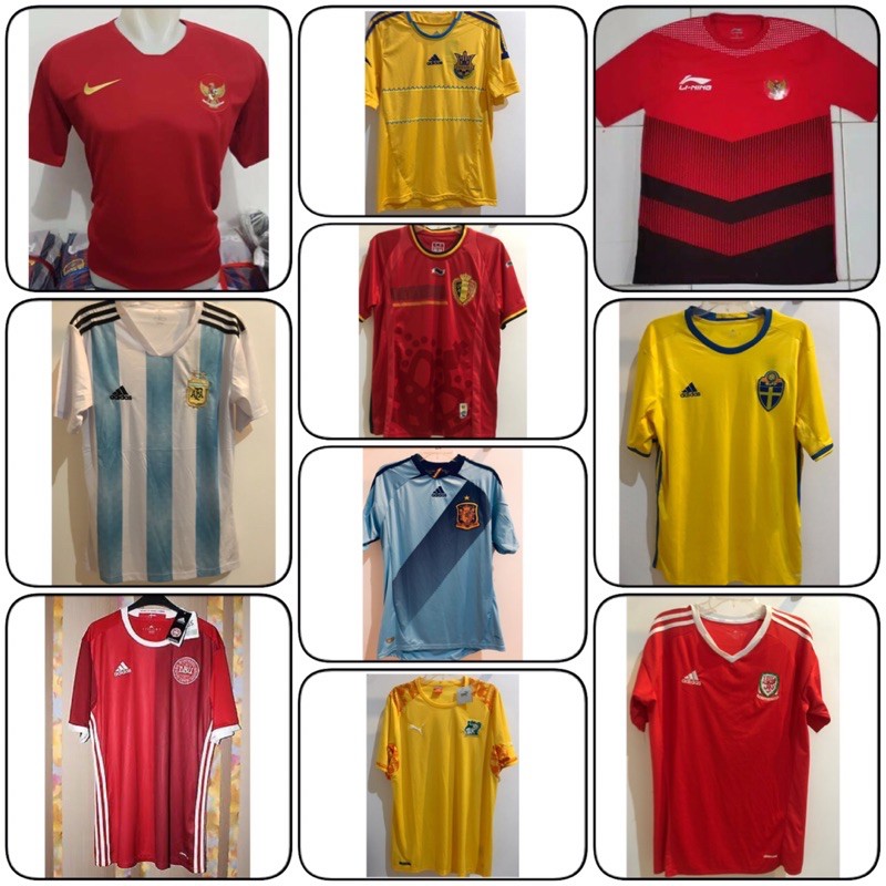 CUCI GUDANG Jersey bola baju futsal club dan negara obral cowok 100rb 3pcs dan cewek 100rb 4pcs
