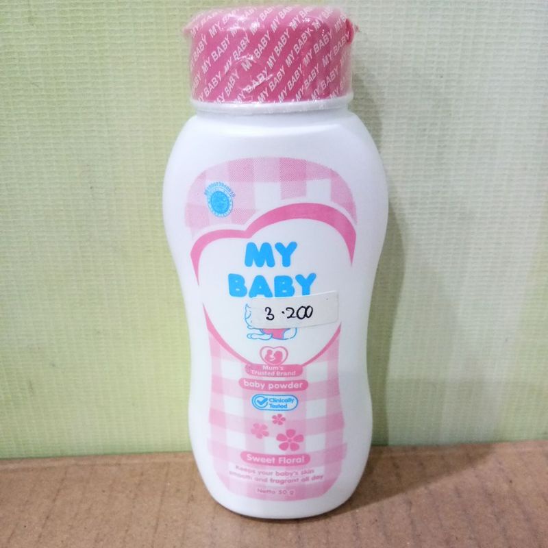 MY BABY POWDER SOFT&amp;GENTLE, SWEET FLORAL, FRESH FRUITY, BIANG KERINGAT, TELON PLUS 50GR