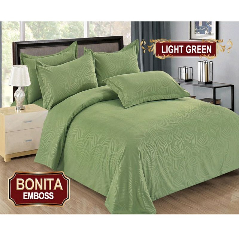 Sprei bonita embos elegant polos no 3 uk 120x200 light green