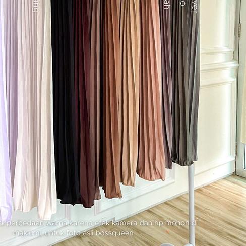 Rok Plisket Anak anak Hyget Super Premium Panjang / Rok Rempel Mayung - DUSTY PINK