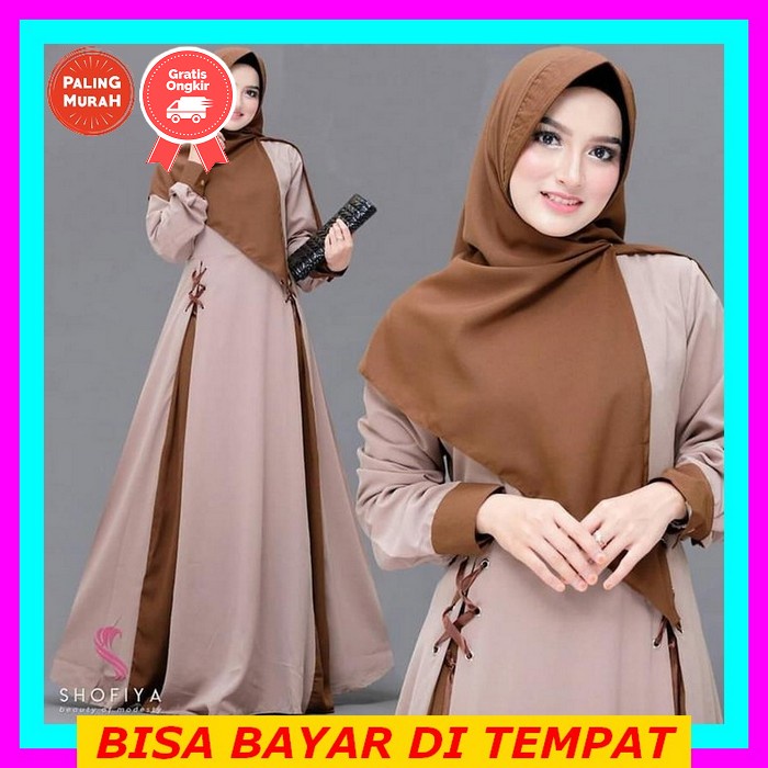 Gamis Wanita Muslimah Syari Dewasa Jubah Muslim Cewek Maxidress Casual Baju Muslim Wanita Remaja Dew