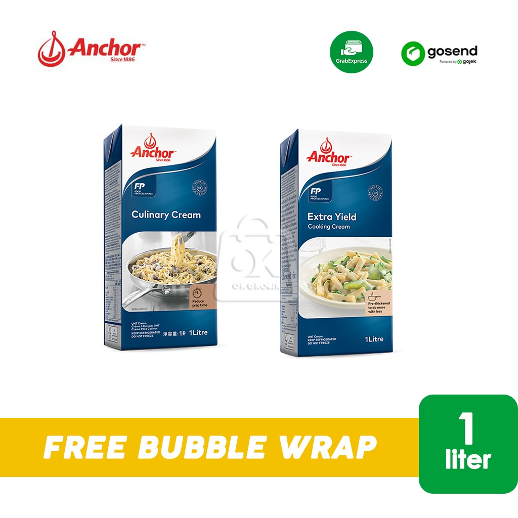 

Anchor Cooking Cream / Extra Yield / Culinary (1 Liter) KHUSUS INSTANT
