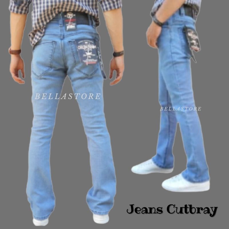 Celana Cutbray Pria Panjang Jeans Bootcut Bahan denim Melar original Orlen Denim / Clana Jeans semi 