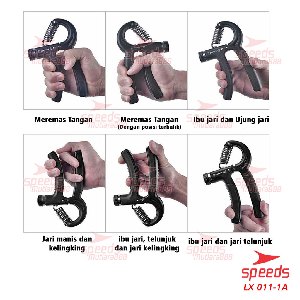 SPEEDS Handgrip Hand Grip Alat Bantu Fitness Otot Lengan Portable 5-60 kg LX 011-1-8