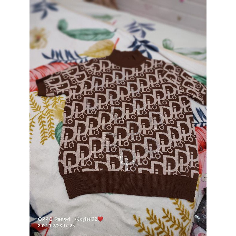 rajut dior turtle neck