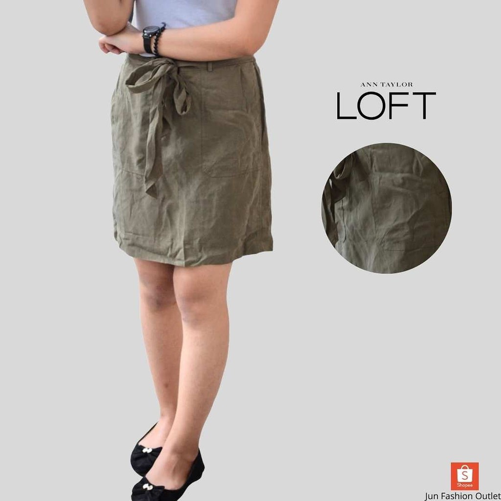 LOFT - Rok Pendek Midi Skirt Polos Original Premium Pakaian Branded Sisa Ekspor
