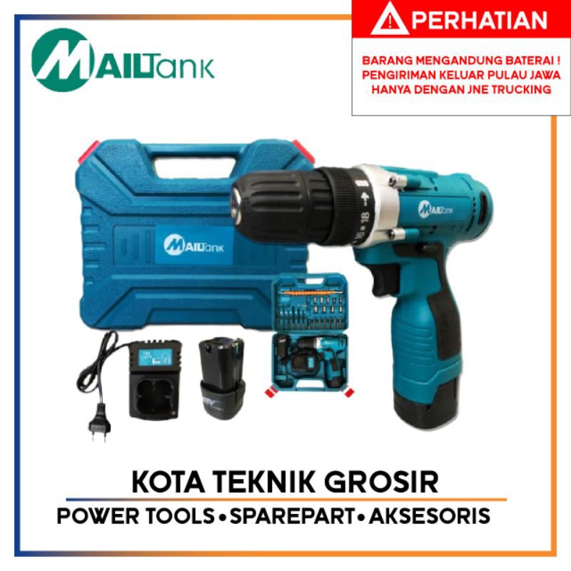 BOR CORDLESS 18VOLT BOR BATERAI MAILTANK BOR BATTERAI MAILTANK KOMPLIT 2BATTERAI