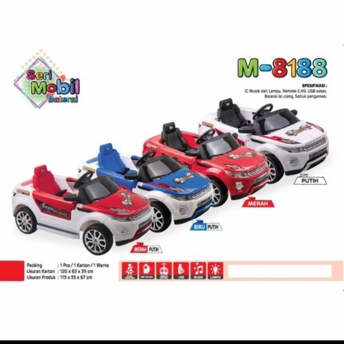 Mobil Aki Sedan M 8188 PMb 6v Anak Remote Edukasi Belajar Gearbox