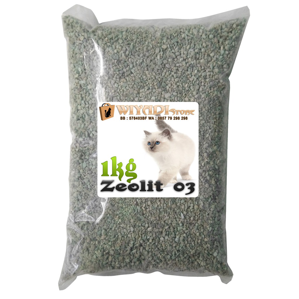 Pasir Kucing Zeolit 03 [Re-pack 1kg] Penghilang bau