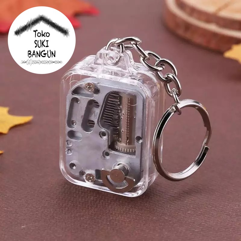 Music Box Key Chain Toys Mainan Gantungan Kunci Kotak Musik Mini