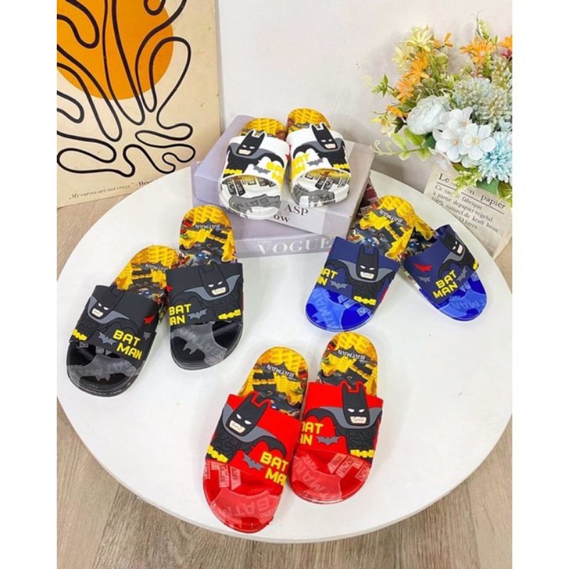 Sandal Selop Karakter Batman Anak Laki Superhero 6088