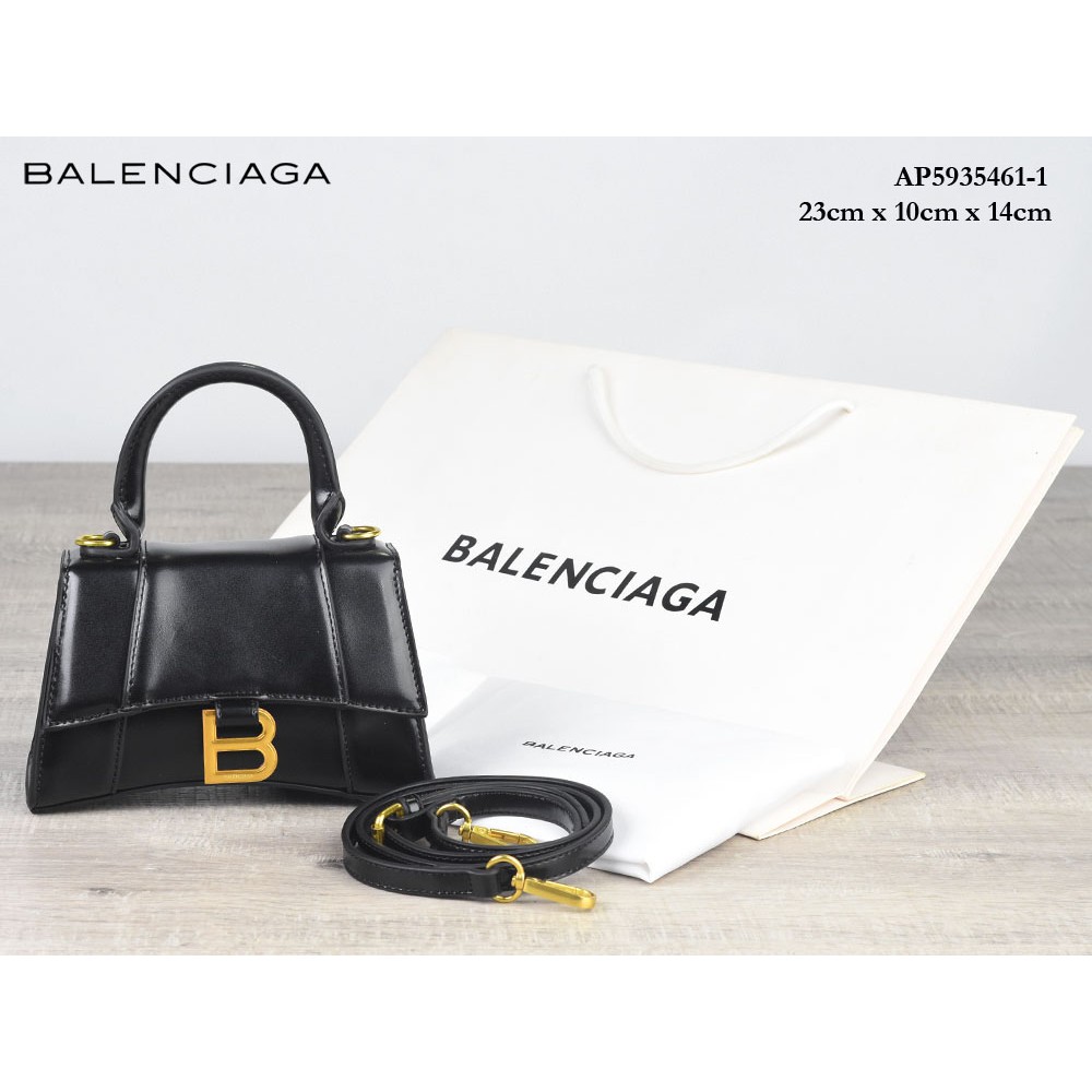 Tas Balenciaga Hourglass Small Top Handle CALFSKIN HITAM