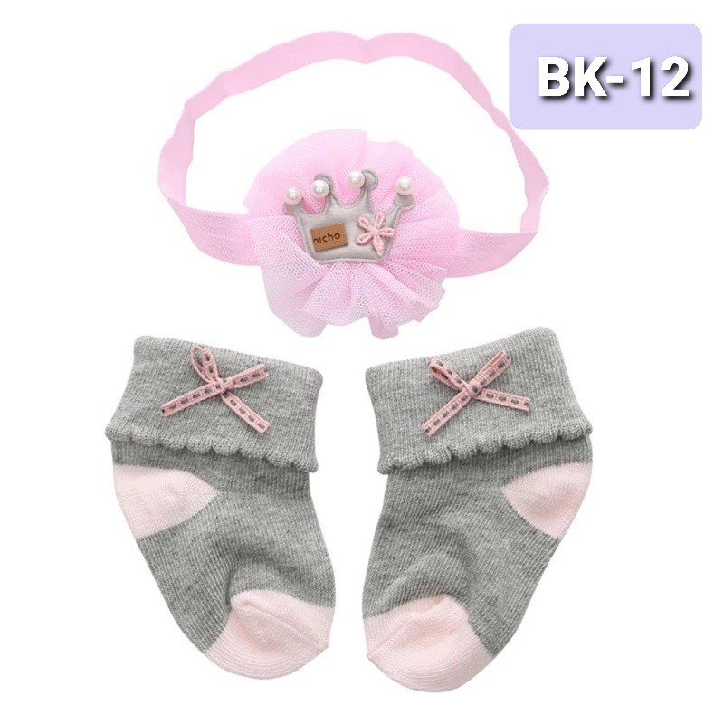 Bandana Bayi dan Kaos Kaki Bayi 1set - 2pcs Aksesoris bayi